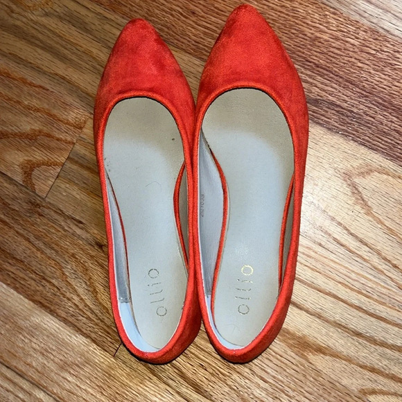 Ollio Shoes - Ollio Orange Woman’s Flats, Size 7.5
